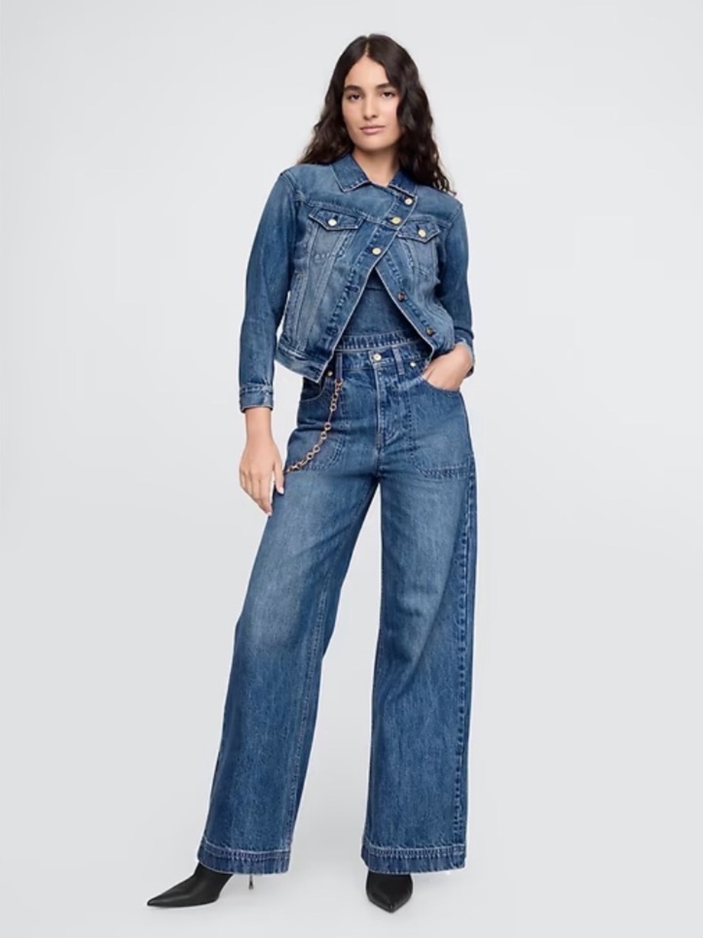 GAP X CULT GAIA High Rise Stride Chain Jeans
